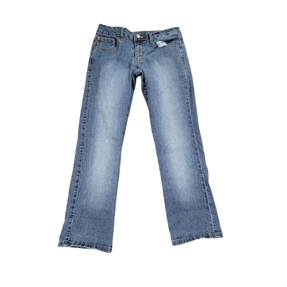 Angles Jeans Girl's 7 Blue Denim Straight Leg Pull-On‎ Stretch Outdoor Preppy